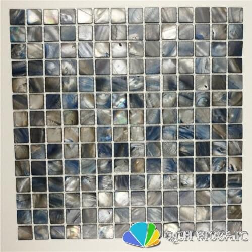 Freshwater shell mother of pearl mosaic tile for kitchen backsplash and bathroom blue color 22 square feet/lot qch156