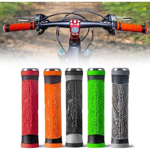 Shockproof Bike Handlebar Grips 22.2mm Bicycle Grips Non-Slip Soft Silicone Handlebar Cover End for Mountain Bikes Road Bicycle