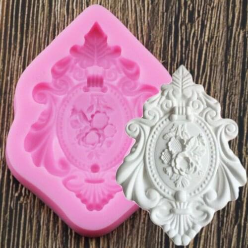 Retro Frame Shape Silicone Molds Fondant Cutter Decoration Cake Chocolate Mold Kitchen Baking Form 3D Dessert