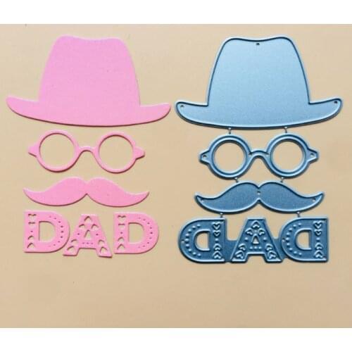 Hat Dad Metal Cutting Dies Stencil Scrapbooking DIY Album Stamp Paper Card Embossing Decor Craft New Dies for 2020