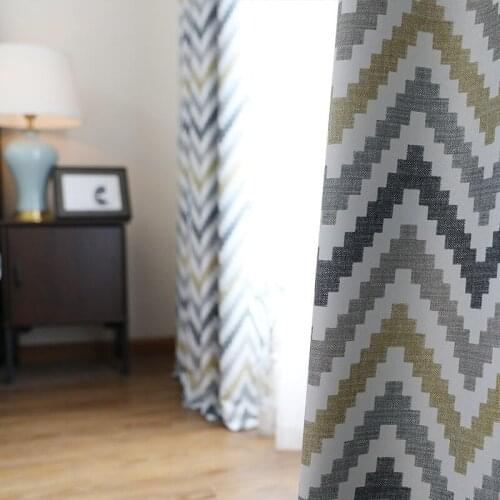 Modern Curtains for Living Dining Room Bedroom Simple High Precision Printing Curtainmorden Tulle Finished Product Customization