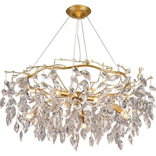 Light Luxury Chandelier Crystal Chandelier High-end Luxury Living Room Lamp Modern Minimalist Bedroom Creative Chandelier Lamps