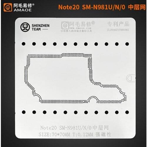 AMAOE Stencil For Samsung Note20 SM-N981U/N/0 Middle BGA Reballing Stencil Tin Planting Net Welding Template Soldering
