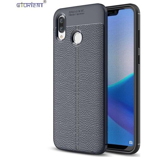 For Huawei Honor Play Shockproof Matte Phone Case COR-L29 COR L29 Soft Silicone Bumper Cover COR-AL00 Leather Texture Back Funda