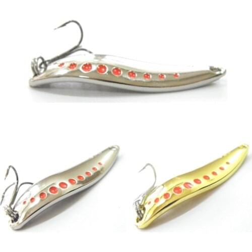 WLure 7g 10g 15g 20g Silver Gold Plating Metal Spoon Mustad Hooks Retail Packaging Box for Fresh Water and Sea Fishing SP257