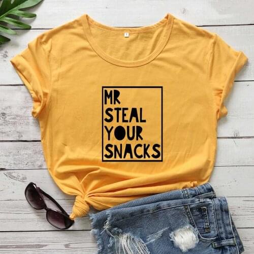 Mr Steal Your Snacks t shirt women fashion cotton religion Funny cute graphic slogan quote tees vintage party girl art tops O070