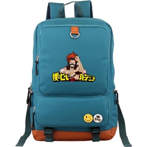 My Hero Academia Women Bagpack Kirishima Eijiro Bookbag Canvas School Bags for Teenage Girls Travel Backpack Anime Laptop Rugzak