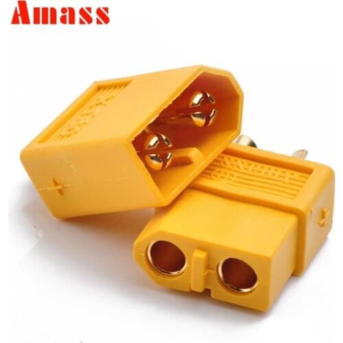 1 Pairs Amass XT60 Plug Male and Female 3.5mm Golden Plated Bullet Connector for RC ESC Battery