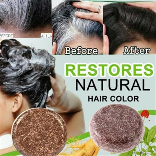 1pcs Essence Hair Blackening Unisex Adult Cleansing Health Care Regrowth Shampoo Anti-Dandruff Moisturizing Manual