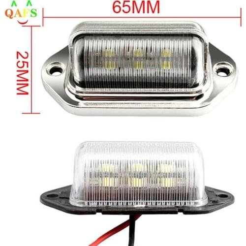 1pc Chrome 6 LED License Plate Tag Light Lamp for Truck SUV Trailer Van Universal