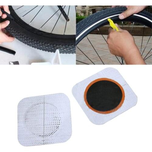 1PCS Mtb Bike Tyre Patch Puncture Fast Repair Tool 25mm Black Bicycle Inner Tire Patches Without Glue Bicycle Repair Tools