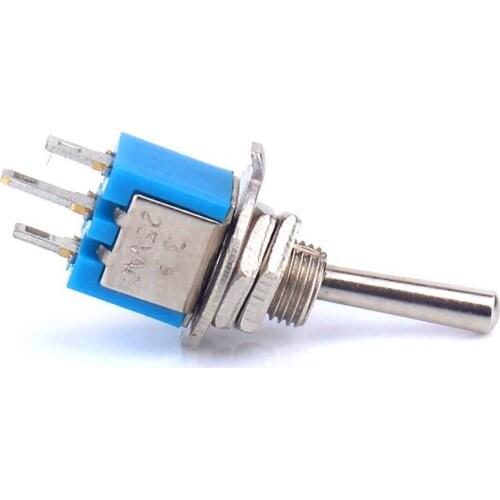 10PCS SMTS Miniature Toggle Switch 3PINS SPST 6PINS SPDT ON-ON 120VAC 6A M6 Mounting SMTS-102/SMTS-202 Toggle Switch