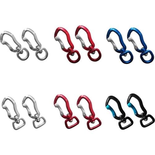 2 Pcs Camping Hook Carabiner 400KG Swivel Climbing Accessories