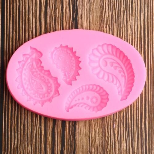 3D Relief Flower Silicone Mold Polymer Clay Molds DIY Cake Decorating Tools Cake Baking Fondant Chocolate Candy Mould