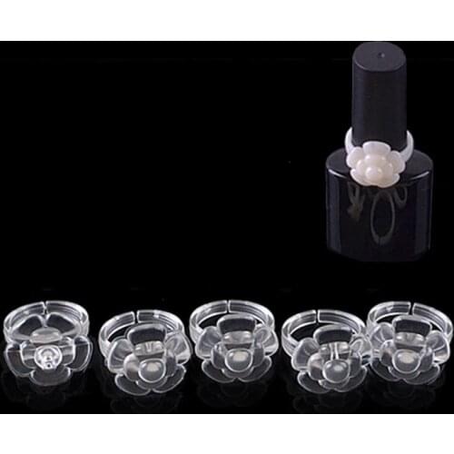 50Pcs/ bag Nails Clear Natural Sticks Nail Tools For Nail False Ring Design Polish UV Gel Rose Flower Display Equipment Manicure