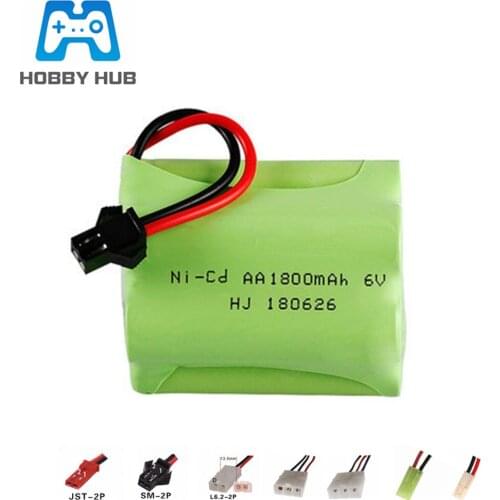 6v 1800mah Rechargeable Battery For Rc toys Car Boats Gun Truck lighiting facilities AA 6v 700mah Batteries Pack For Rc Boat