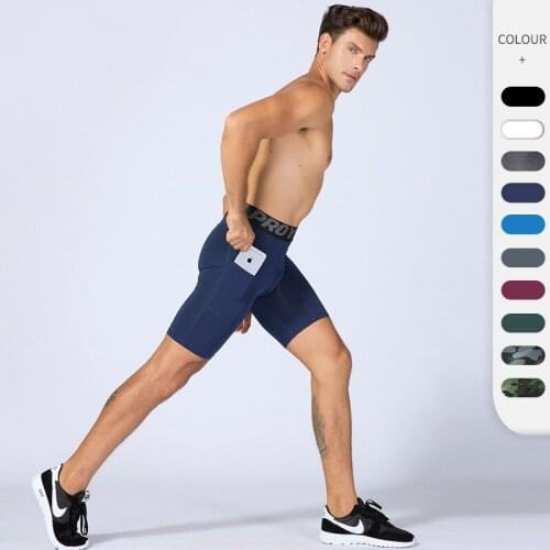 AIMPACT Mens PRO Fitness Shorts With Pockets Sports Running Training Wicking Quick-drying Hot Selling Stretch Tights