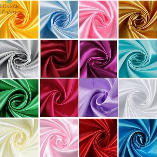 100cm*150cm Polyester Satin Fabric Satin Dress Simulation Silk Cloth Gift Box Lining Cloth Satin Solid Color Sewing Fabric