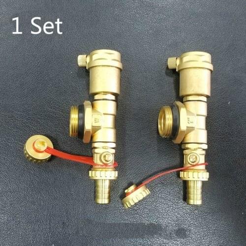 DN25 automatic exhaust valve three way for floor heating manifold drain valve underfloor heating accessories