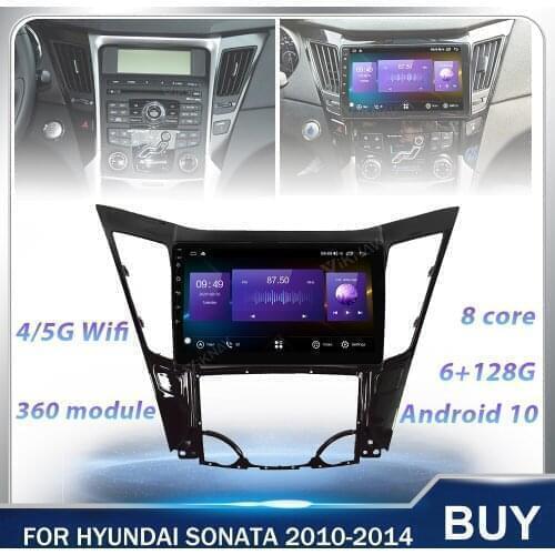 128g Car Radio GPS Navigation Android Head Unit For Hyundai Sonata 2010 2011 2012 2013 2014 Car Stereo Multimedia Player 9 Inch