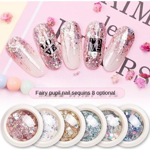 1 Box Nail Glitter Nail Sequin Goblins Mixed with Flash Powder Laser Tears Eye Makeup Flash Powder Nail Jewelry Nail Decorations