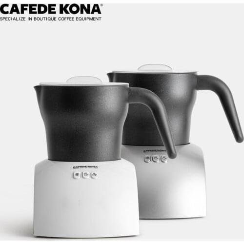CAFEDE KONA Electric Milk Frother Household Coffee Milk Frother Cold and Hot Commercial Fully Automatic Frother Can Heat Milk