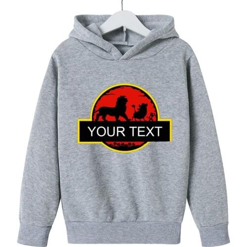 Custom Children Hoodies Sweatshirts Add Your Text Print Original Design Unisex Fashion Boys Girls Pullover Hoodies Birthday Gift
