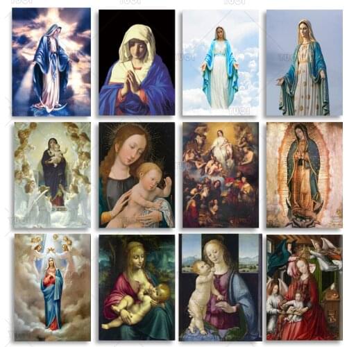 Virgin Mary Wall Art Posters and Prints Decor for Catholic ChurchesNordic Wall Picture Home Decor For Room Decoration