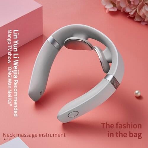 Neck Massager Relax Electric Pulse Smart Electric and Shoulder Neck Pain Tools Cervical Vertebra Physiotherapy Massager