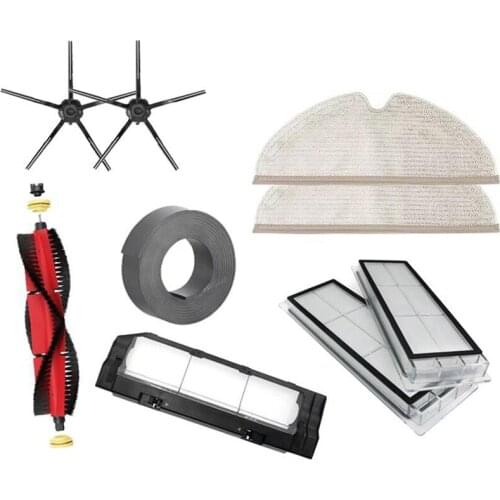 TOP!-HEPA Filter Main Brush Side Brush for XiaoMi Roborock S50 S51 S55 S5 Max S6 S60 S6 Pure S6 MaxV E25 E35 Vacuum Parts