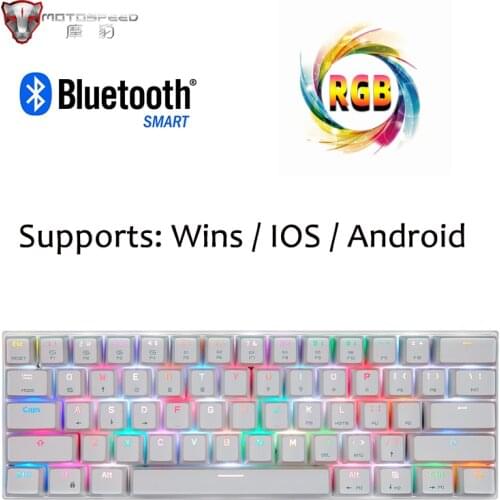 Motospeed Mini 61 Key Gaming Mechanical Keyboard Wireless Bluetooth Red Blue Switch Backlight Keboards For Computer Pad Phone