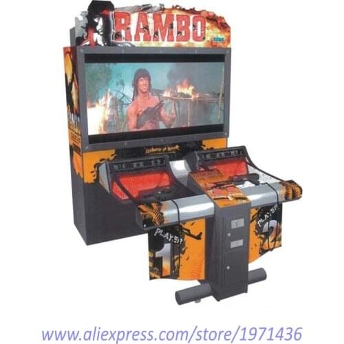 Indoor Coin Operated Simulator Games Rambo Gun Shooting Arcade Game Machine