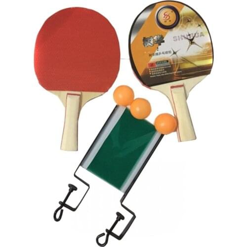 Table Tennis Set Ping-Pong Set 2 Racket 3 Ball Mesh Iron Net Alias Apparatus Full Set Suit