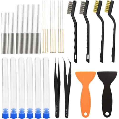 3D Printer Cleaning Tool Kit Maintening with Tweezers 3D Print Nozzle for Reprap
