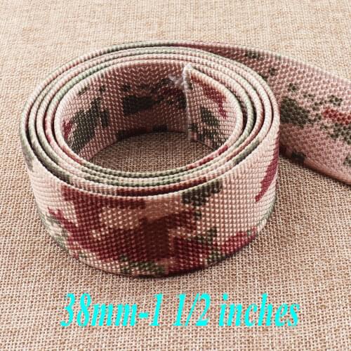 38mm Nylon Webbing Belt Buckle Waistband,Webbing Lanyard Webbing Bag Purse Webbing Leash Supplies Army Style Webbing-1 1/2"