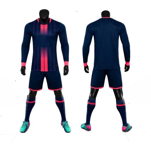 2020 New Long Football Jerseys Men Kids Soccer Jersey Set Boys Women Football Training Uniforms Team Football Jerseys Sets Print