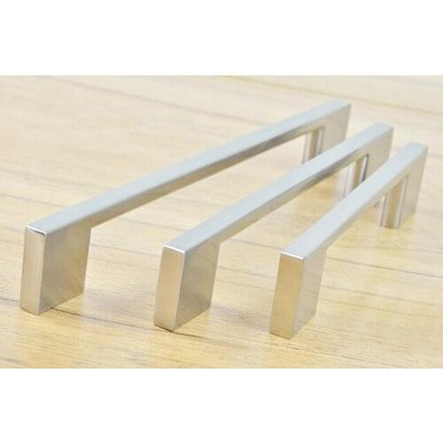 Stainless Steel Brush finish Kitchen Cabinet Drawer Handles Bar T High Quality Handle(C.C.:96mm L:130mm)