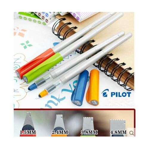 Pilot Parallel Pen Art Fountain Pen English Calligraphy Pen with 12 Cartridges 1.5 2.4 3.8 6.0mm