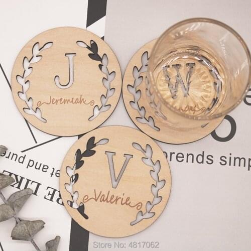 Personalised engraved coasters-custom wedding favors-wooden coasters-wedding coasters-coasters-wooden wedding coasters-rustic we