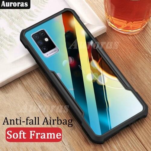 Auroras For Infinix Note 10 Case Anti-fall Airbag Case Shockproof Clear With Soft Frame Cover For Infinix Note10 Case