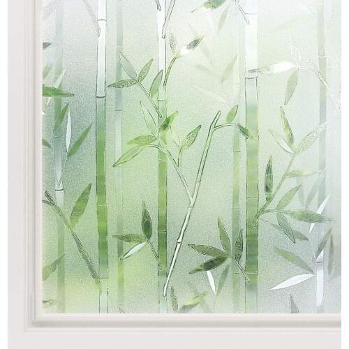Multiple sizes available 3D Privacy Window Film No Glue Static Cling Glass Film Bamboo Frosted Vinyl Decorative Glass Stickers