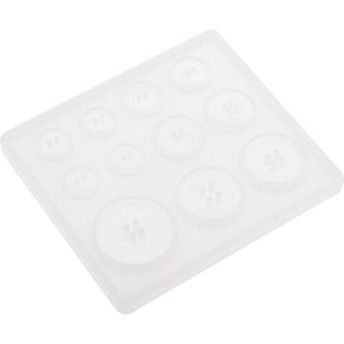 Button Shaped Silicone Mold Resin Jewelry Making Mould Epoxy Craft DIY Tool