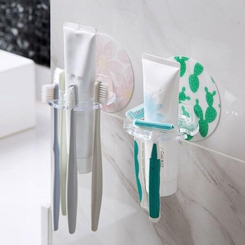 2020 New 1Pc Plastic Toothbrush Holder Toothpaste Storage Rack Shaver Tooth Brush Dispenser Bathroom Organizer Accessories Tools