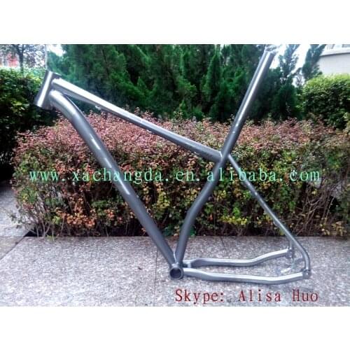 Titanium mtb bike frame with thru 142X12mm dropout titanium mountain 29er bike frame Integrated head tube mtb bike frame