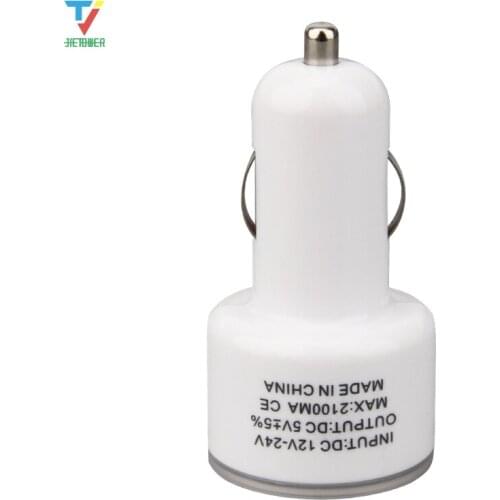 Universal 5V Halo Car Charger Car Cigarette Lighter Charging Head Plug Converter USB For Huawei Samsung Android 50pcs/lot