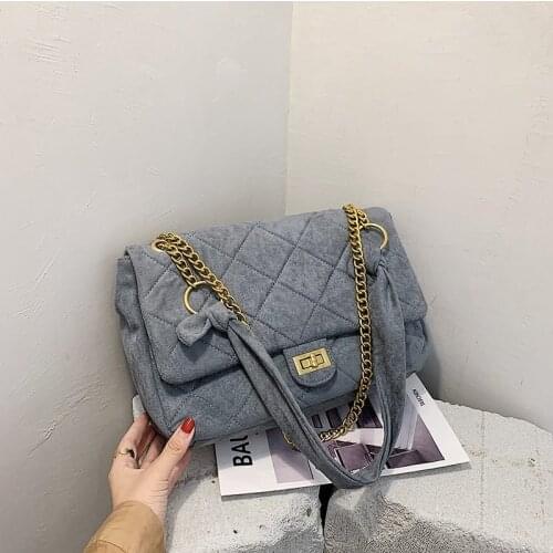 Scrub PU Leather Crossbody Bags for Women 2020 Womens Winter Trending Branded Shoulder Handbags Luxury Chain Hand Bag