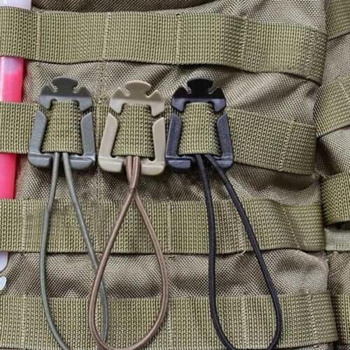 1 Pair Hanging Buckles Mini Elastic Cord Nylon Strap Webbing Dominator Clips Hiking Hanging buckle 1 inch web tape Roll clip