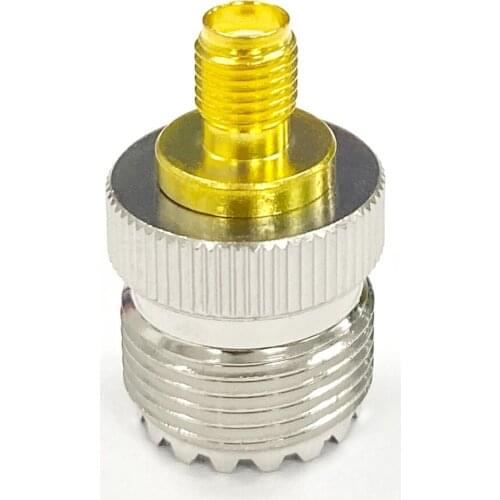 1pc UHF Female Jack to SMA Female Jack RF Coax Adapter Modem Convertor Straight for WIFI antenna