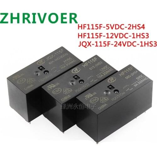 2PCS/lot Relay HF115F/JQX-115F/-I/-/005/012/024/-/1ZS1/1ZS3/1HS3/2HS4/2ZS4