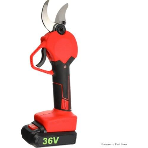 30mm 42V Electric Pruning Shears Trimmer Scissors with Li-on Battery Sharp- Blade Cutter Garden Scissors